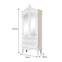 Antique White Mirrored Closet - Pays Blanc Range