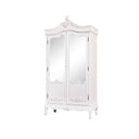 Antique White Mirrored Wardrobe - Pays Blanc Range