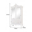 Antique White Mirrored Wardrobe - Pays Blanc Range
