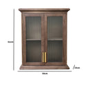 Wooden Reeded Glass Wall Cabinet