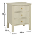 3 Drawer Chest of Drawers and Pair of Bedside Tables - Hales Taupe Range