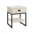One Drawer Bedside Table - Elle Black Stone Range