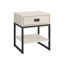 One Drawer Bedside Table - Elle Black Stone Range