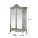 Mirrored Double Wardrobe - Tiffany Range