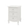 Pair of White 3 Drawer Bedside Tables - Victoria Range
