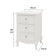 Pair of White 3 Drawer Bedside Tables - Victoria Range