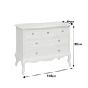 Large White Chest of 6 Drawers - Victoria Range