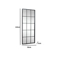 Extra Large Matt Black Window Mirror 144cm x 59cm