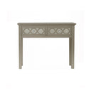 Silver Mirrored Lattice Console Table / Dressing Table - Sabrina Silver Range