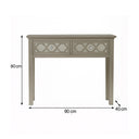 Silver Mirrored Lattice Console Table / Dressing Table - Sabrina Silver Range