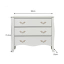 Large 3 Drawer Chest of Drawers & Pair of Bedside Tables - Elizabeth Ivory Range