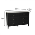 Large 6 Drawer Chest Of Drawers and Pair Of Large Bedside Tables - Hales Black Range