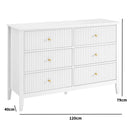 Large 6 Drawer Chest Of Drawers and Pair Of Large Bedside Tables - Hales White Range