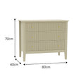 3 Drawer Chest of Drawers - Hales Taupe Range