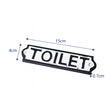 Black & White Metal Toilet Plaque