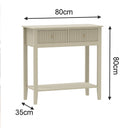 Taupe 2 Drawer Console / Dressing Table - Hales Taupe Range
