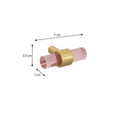 Gold & Pink Acrylic T-Bar Shaped Drawer Handle