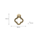 Brushed Gold Clover Drop Pull Handle