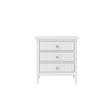 6 Drawer Chest of Drawers, Tall 5 Drawer Bedside Table and Pair of 3 Drawer Bedside Tables - Hales White Range