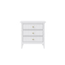 6 Drawer Chest of Drawers, Tall 5 Drawer Bedside Table and Pair of 3 Drawer Bedside Tables - Hales White Range