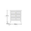 6 Drawer Chest of Drawers, Tall 5 Drawer Bedside Table and Pair of 3 Drawer Bedside Tables - Hales White Range