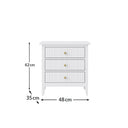 6 Drawer Chest of Drawers, Tall 5 Drawer Bedside Table and Pair of 3 Drawer Bedside Tables - Hales White Range