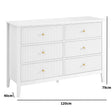 6 Drawer Chest of Drawers, Tall 5 Drawer Bedside Table and Pair of 3 Drawer Bedside Tables - Hales White Range