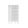 6 Drawer Chest of Drawers, Tall 5 Drawer Bedside Table, Pair of 3 Drawer Bedside Tables and Dressing Table Set - Hales White Range