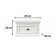 Pair of Ivory Wall Mounted Bedside Tables - Daventry Ivory Range