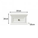 Pair of Ivory Wall Mounted Bedside Tables - Daventry Ivory Range
