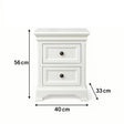 Pair of Ivory Two Drawer Bedside Tables - Daventry Ivory Range