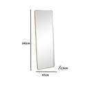 Large Brushed Gold Wall & Leaner Mirror 47cm x 142cm