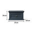 Pair of Navy Black Wall Mounted Bedside Tables - Daventry Navy Black Range