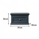 Pair of Navy Black Wall Mounted Bedside Tables - Daventry Navy Black Range