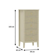 6 Drawer Chest of Drawers, Tall 5 Drawer Bedside Table and Pair of 3 Drawer Bedside Tables - Hales Taupe Range