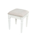 Ivory Cushioned Dressing Table Stool - Daventry Ivory Range