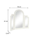 Ivory Arched Triple Dressing Table Mirror - Daventry Ivory Range
