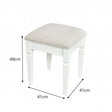 Ivory Cushioned Dressing Table Stool - Daventry Ivory Range
