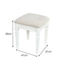 Ivory Cushioned Dressing Table Stool - Daventry Ivory Range