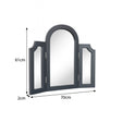 Navy Black Arched Triple Dressing Table Mirror - Daventry Navy Black Range