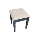 Navy Black Cushioned Dressing Table Stool - Daventry Navy Black Range