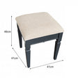 Navy Black Cushioned Dressing Table Stool - Daventry Navy Black Range