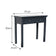 Navy Black 2 Drawer Console / Dressing Table - Daventry Navy Black Range