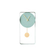Teal Blue Metal Pendulum Wall Clock 41cm