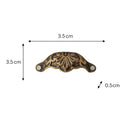 Ornate Brass Patterned Cup Pull Handle