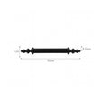 Small Black Ribbed Metal Bar Pull Handle 15cm