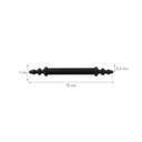 Small Black Ribbed Metal Bar Pull Handle 15cm