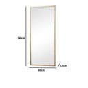 Large Gold Rectangle Mirror 60cm x 140cm