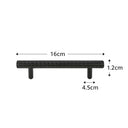 Matte Black Metal Hammered Bar Pull Drawer Handle 16cm