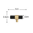 Gold & Black Acrylic T-Bar Shaped Drawer Handle